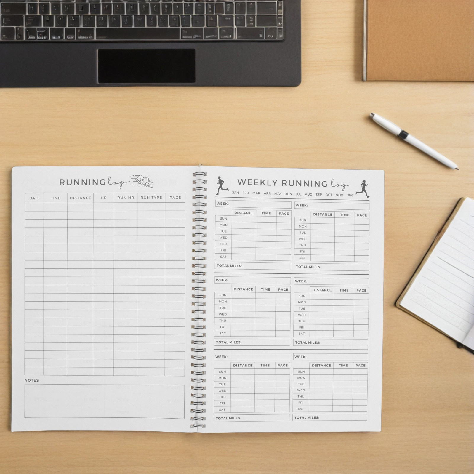 Fitness With Nutrition - Premium Fitness Planning Notebook with Goal