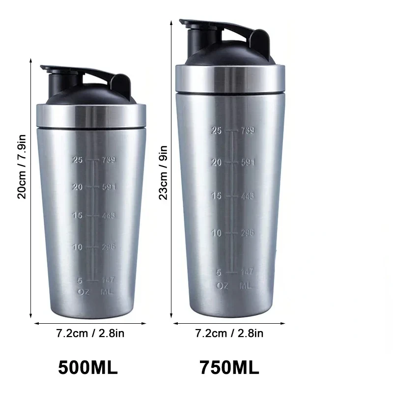 Stainless Steel Protein Shaker - Fitness With Nutrition ulasan dan harga